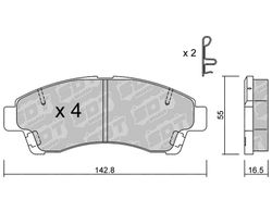 Pastillas de freno SDT FDHP 1050 2187700