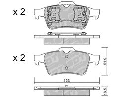 Pastillas de freno SDT FDHP 1050 2189800