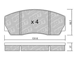 Pastillas de freno SDT FDHP 1050 2190100