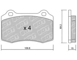 Pastillas de freno SDT FDHP 1050 2190500