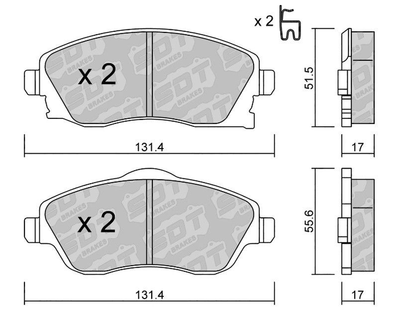 Pastillas de freno SDT FDHP 1050 2195000