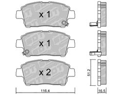 Pastillas de freno SDT FDHP 1050 2197000