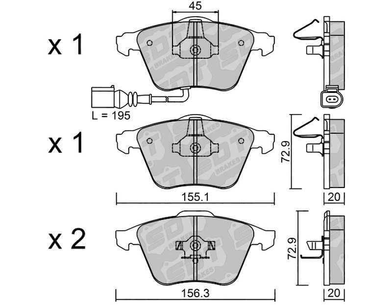 Pastillas de freno SDT RR1080 2507302RR