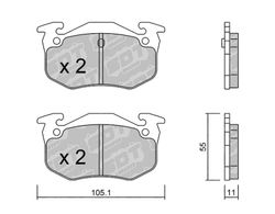 Pastillas de freno SDT RR1080 2535502RR