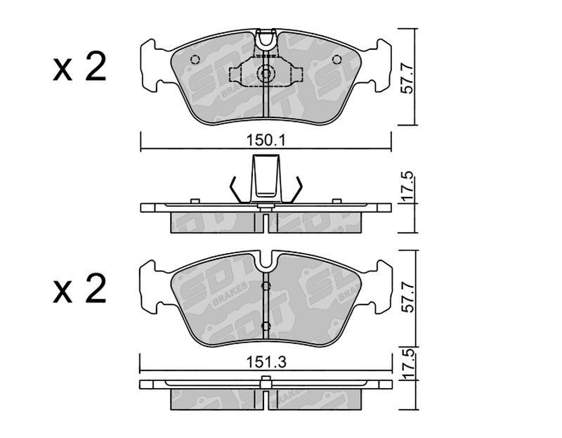 Pastillas de freno SDT RR1080 2546000RR