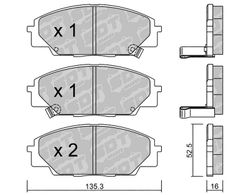 Pastillas de freno SDT RR1080 2580300RR