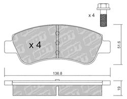 Pastillas de freno SDT RR1080 2581500RR