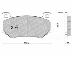 Pastillas de freno SDT RR1080 2591901RR