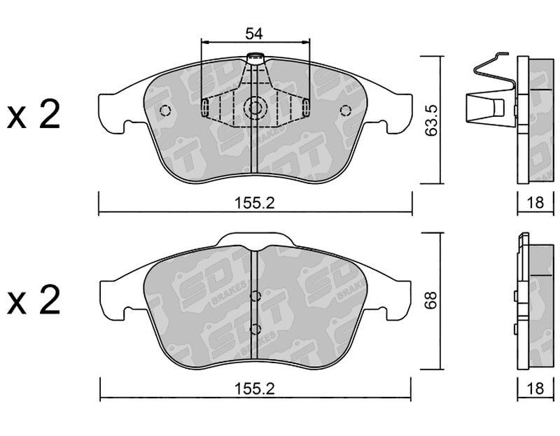 Pastillas de freno SDT RR1080 2595301RR
