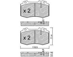 Pastillas de freno SDT RT1066 2508600RT