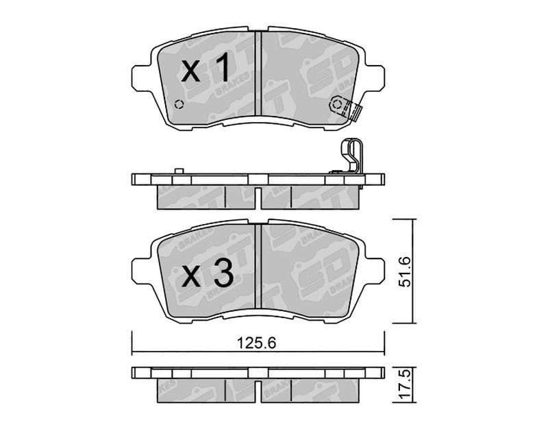 Pastillas de freno SDT RT1066 2529500RT
