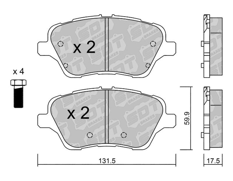Pastillas de freno SDT RT1066 2536800RT