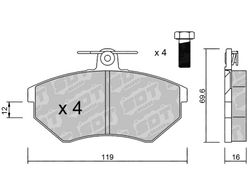 Pastillas de freno SDT RT1066 2540902RT