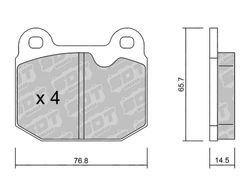 Pastillas de freno SDT RT1066 2543801RT