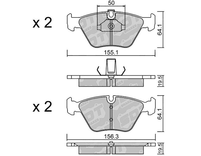 Pastillas de freno SDT RT1066 2546100RT