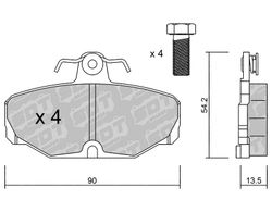 Pastillas de freno SDT RT1066 2573900RT