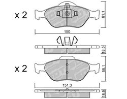 Pastillas de freno SDT RT1066 2582000RT