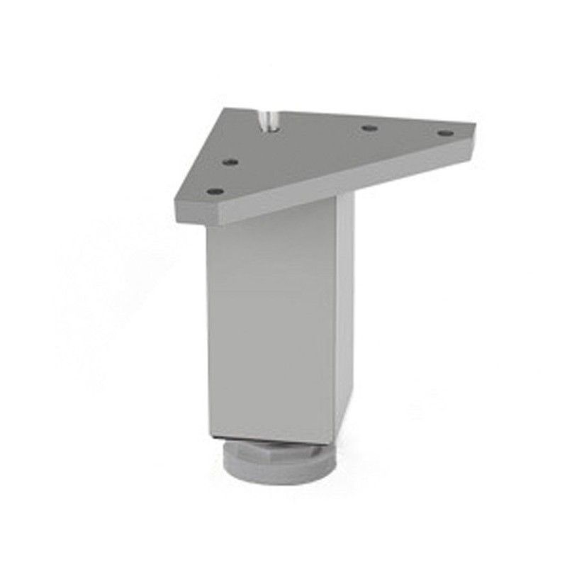 Pata mueble NESU con regulador Pata Cuadrada  40Xh100 Mm. Alum. Mate