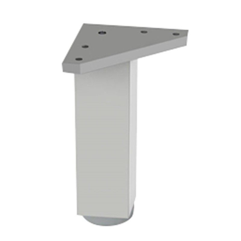 Pata mueble NESU con regulador Pata Cuadrada 40Xh120Mm. Alum. Mate