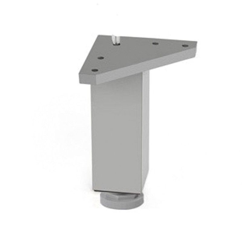 Pata mueble NESU con regulador Pata Cuadrada  40Xh150 Mm. Alum. Mate