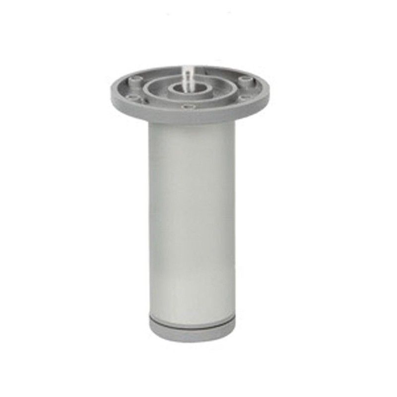 Pata mueble NESU con regulador Pata Redonda 40X150 Mm Aluminio Mate