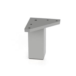 Pata mueble NESU serie 5001 Pata Cuadr.Abs 40Xh60 Mm.Alumi.Mate