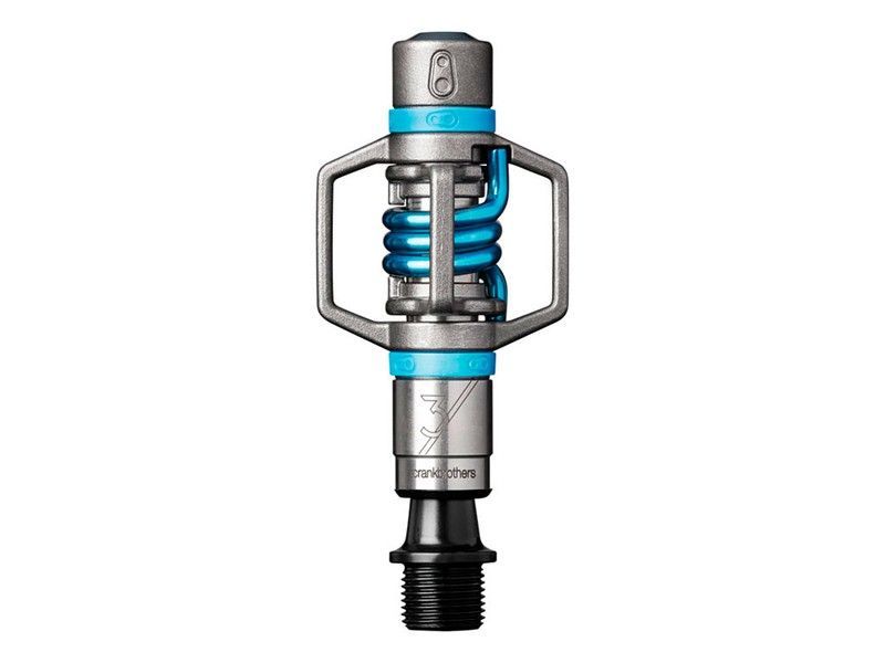 Pedales Automáticos Crank Brothers Eggbeater 3  Plata - Azul Eléctrico