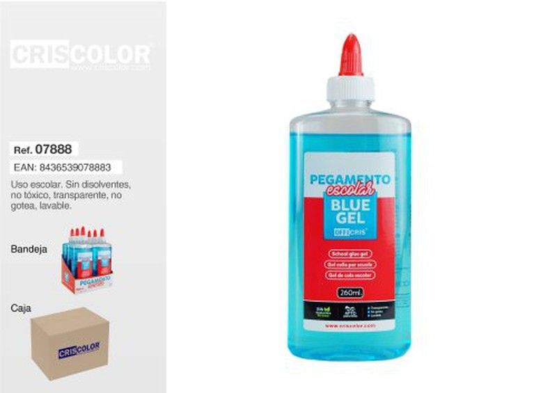 Pegamento Escolar Blue Gel 260 Gr  7888