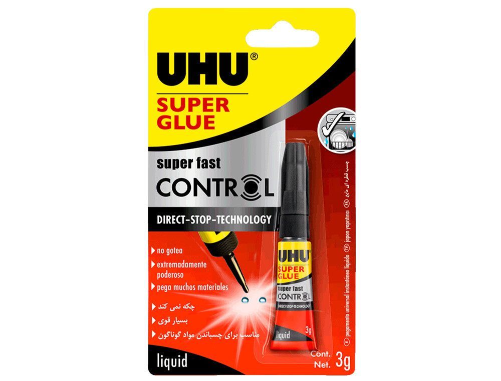 Pegamento uhu instantaneo control tecnologia stop 3 gr