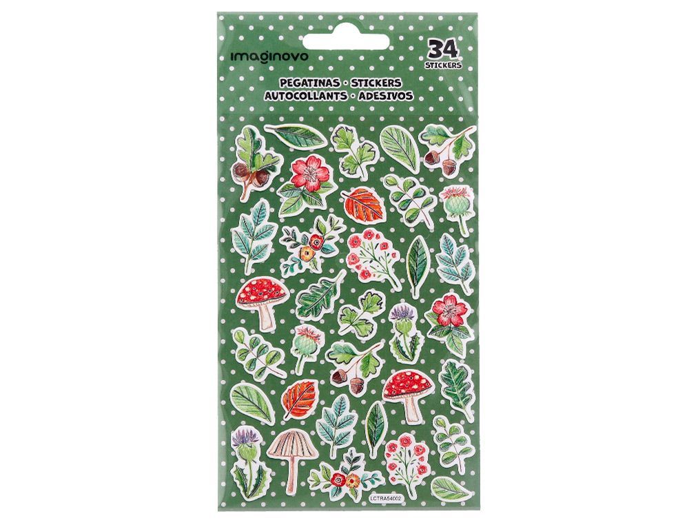 Pegatinas imaginovo flores vintage de papel 190x100 mm en blister