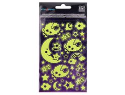 Pegatinas imaginovo luminosas luna con relieve 250x145 mm en blister
