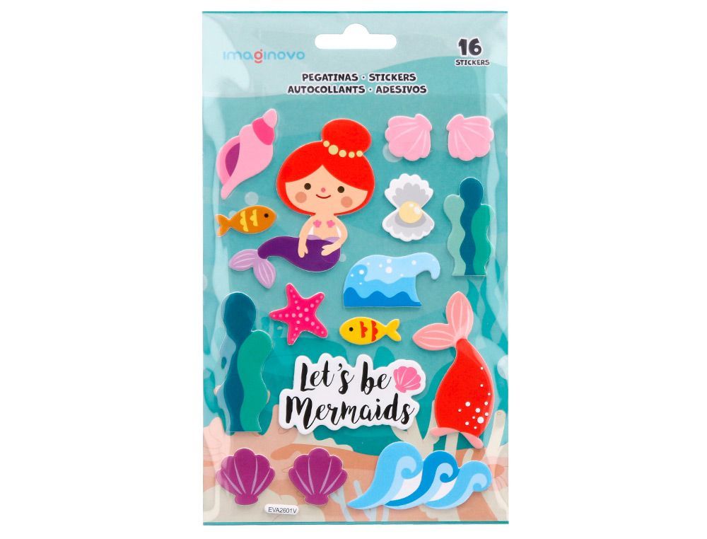 Pegatinas imaginovo sirenas magic dreams con relieve 210x130 mm en blister