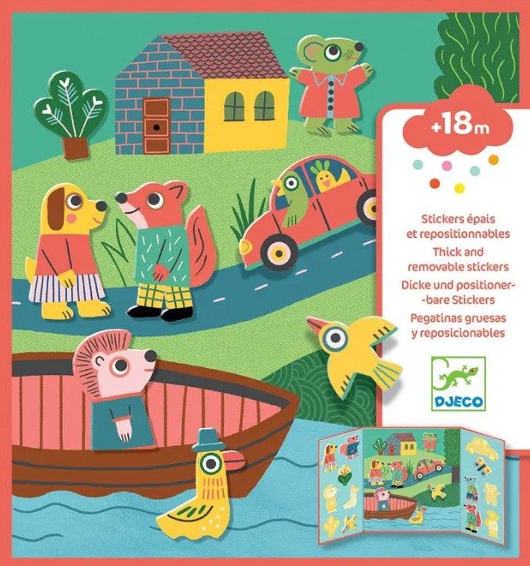 Pegatinas reposicionables Djeco