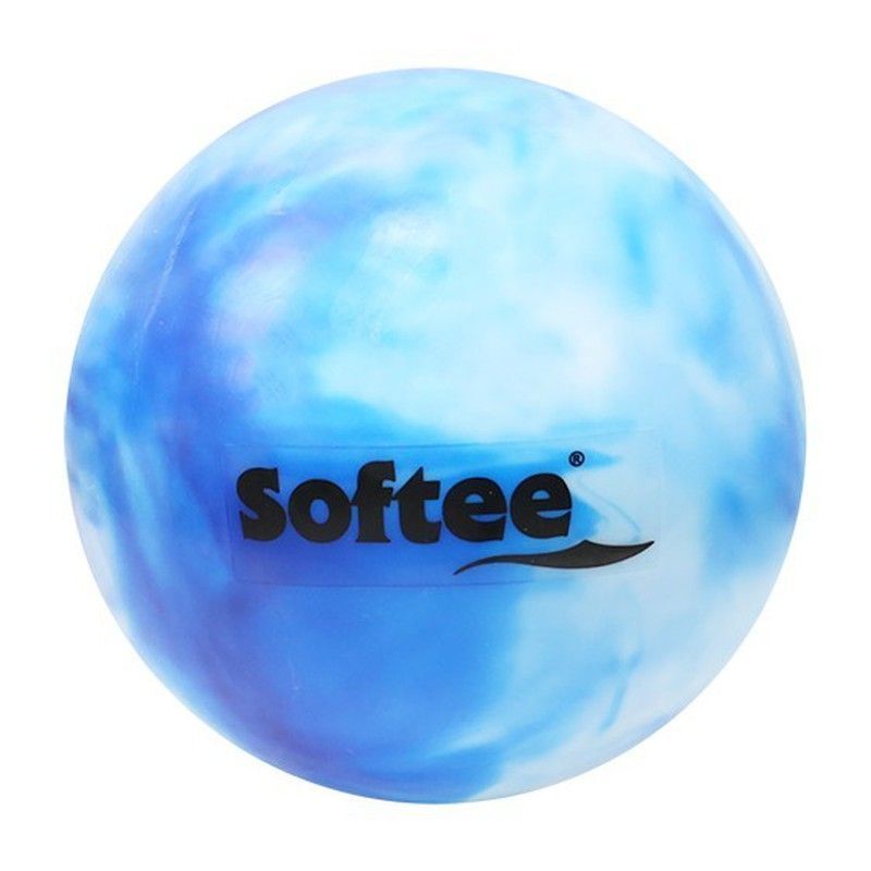 Pelota nacarada senior blanca/azul para gimnasia rítmica