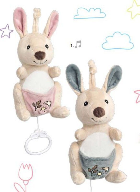 Peluche Baby Canguro Musical - 15 cm. - Disponible En Verde