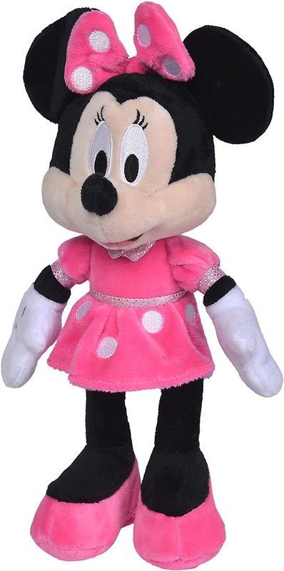 Peluche Disney - Minnie Mouse con Vestido Rosa de 25 cm