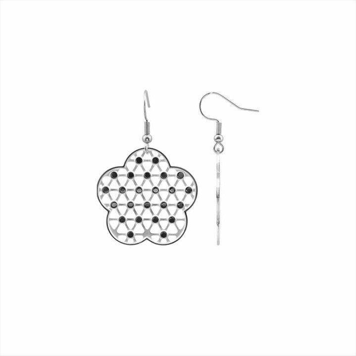 Pendientes Acero E16428 Flor Calado