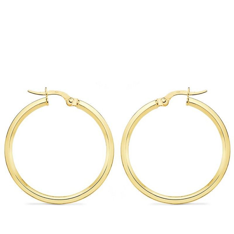 Pendientes Aros Oro 18kts Lisos Redondos 29 X 1,50 mm 25000126