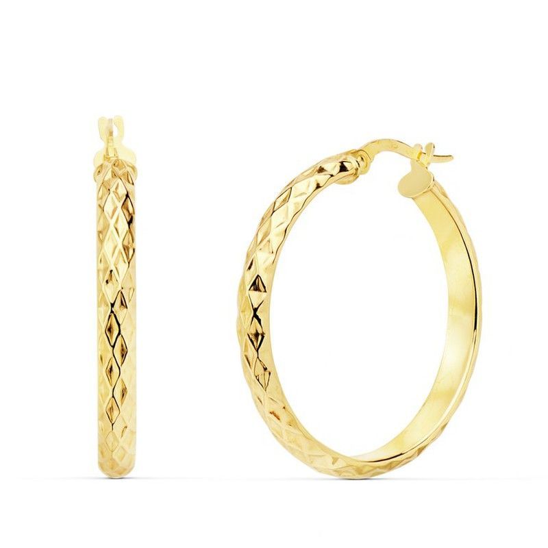 Pendientes Aros Oro 18kts Media Caña 29 X 3,5 mm 25000141