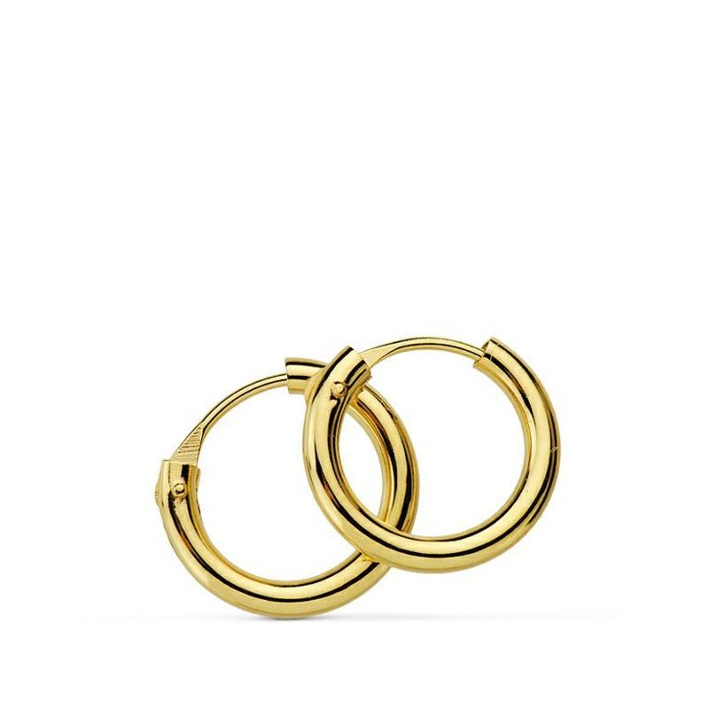 Pendientes Aros Oro 18kts Redondos 10mm 18404