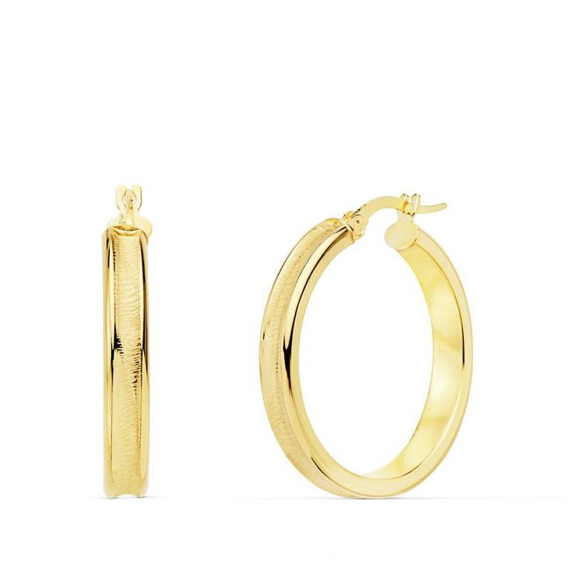 Pendientes Aros Oro 18kts Redondos 25 X 4 mm 25000135