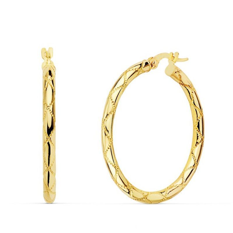 Pendientes Aros Oro 18kts Redondos 30 X 2,5 mm 25000130