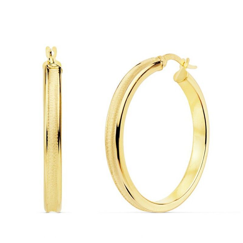 Pendientes Aros Oro 18kts Redondos 30 X 4 mm 25000136