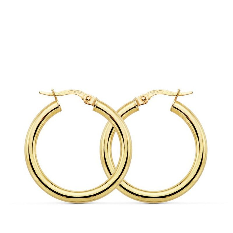 Pendientes Aros Oro 18kts Redondos Huecos 26 X 3 mm 7000764