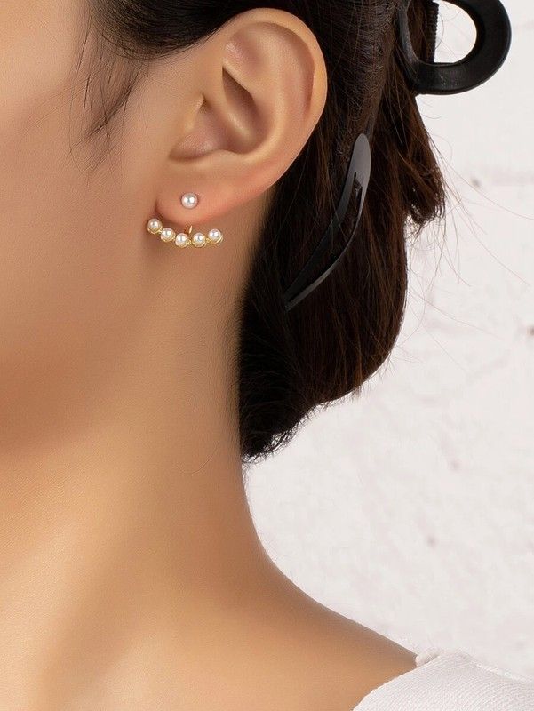 Pendientes Con Perlas Blancas
