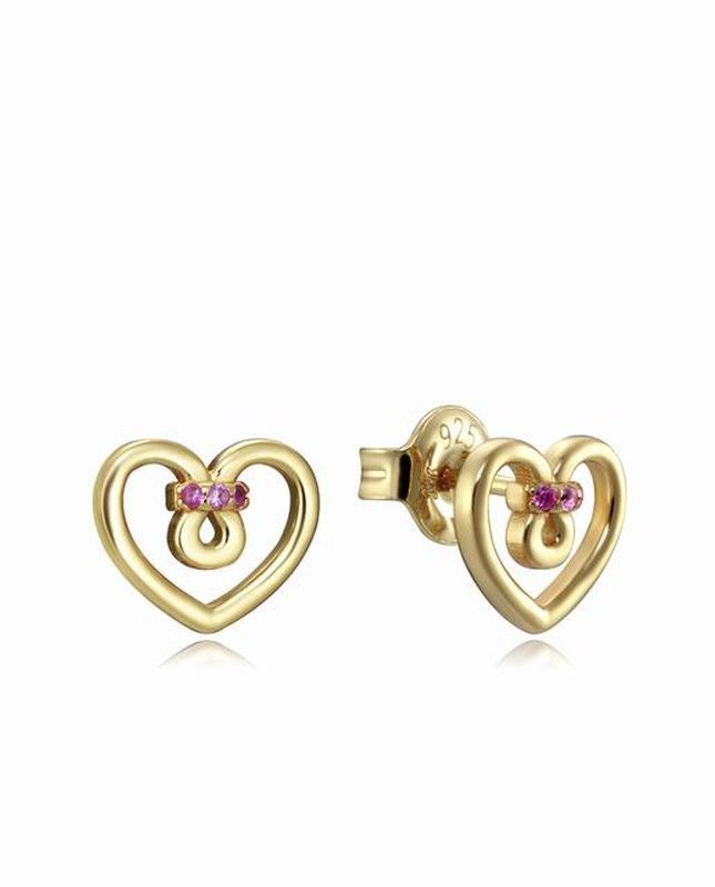 Pendientes de corazon Viceroy en plata bañada en oro