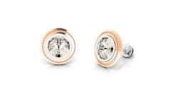 Pendientes de mujer rodiados con cristal swarovski color blanco