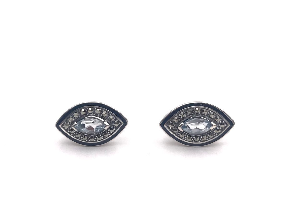 Pendientes Elegant de plata de ley Suttle Topaz