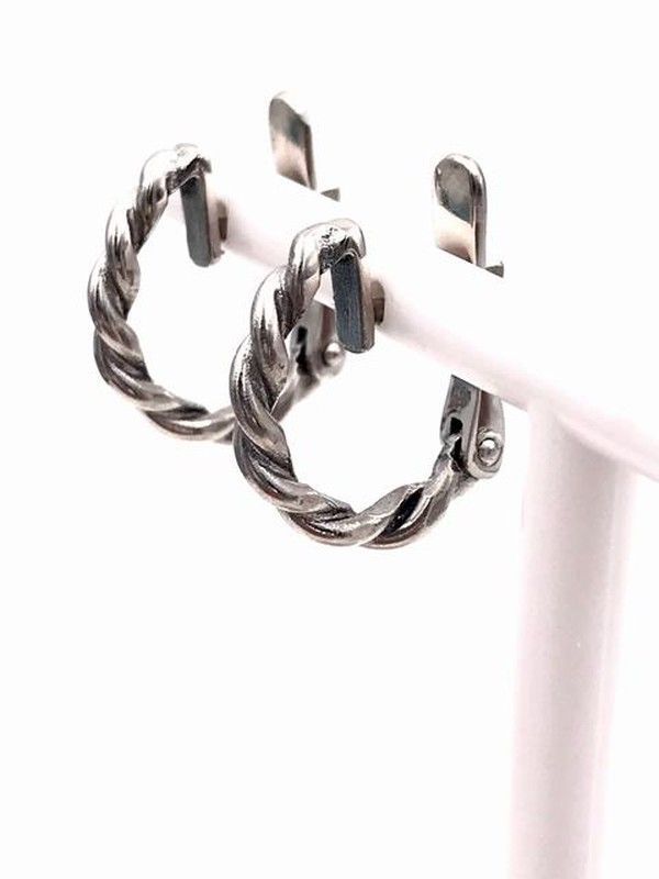 Pendientes en plata de ley Braid