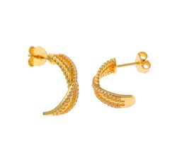 Pendientes en plata de ley Lines